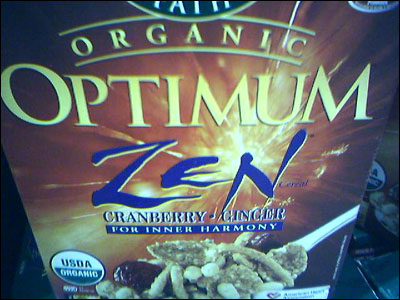 Optimum Zen Cereal.  No, really.